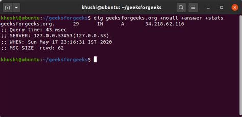 Linux and Unix dig Command Examples .